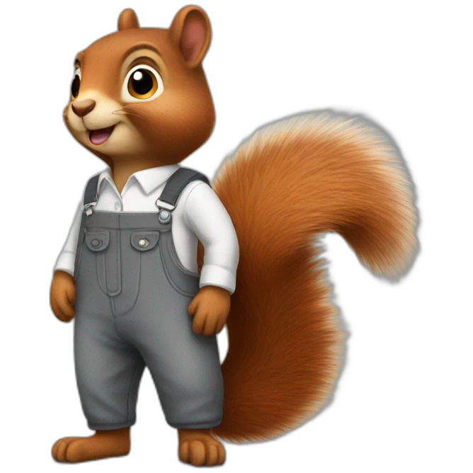Squirrel with pants emoji