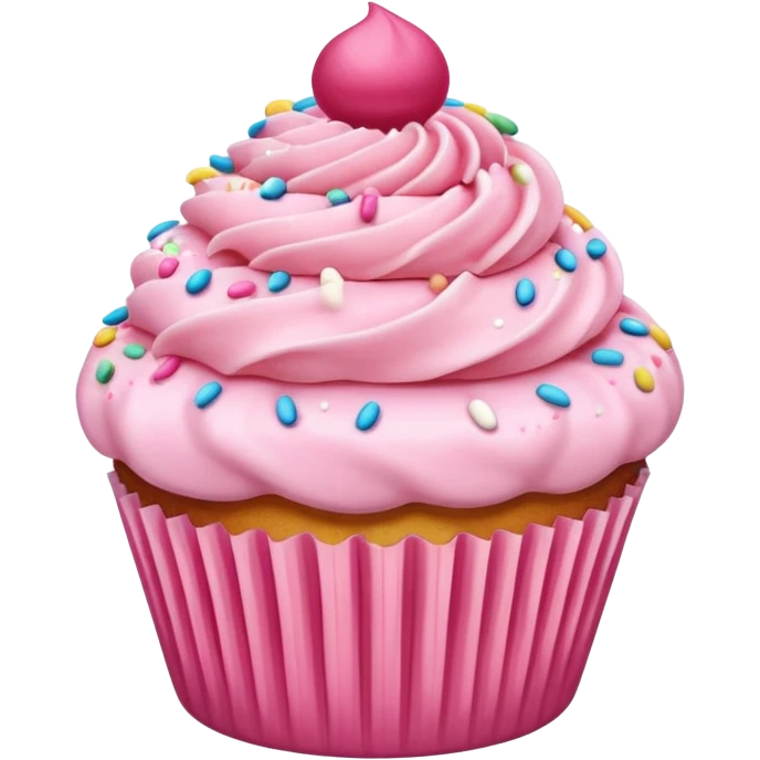 Cupcake with pink icing emoji