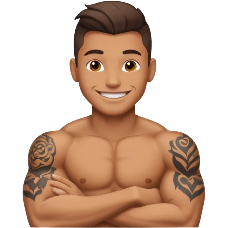 man with tattoo emoji