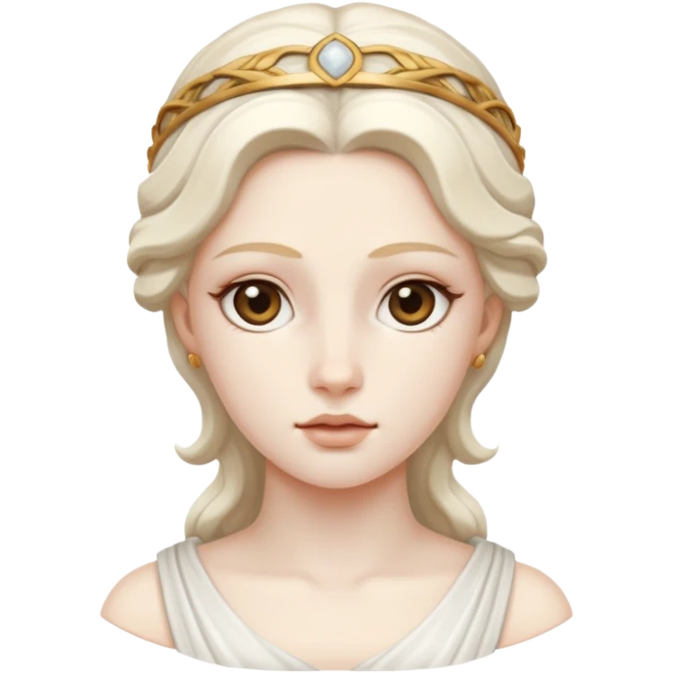 greek goddess sculpture face emoji