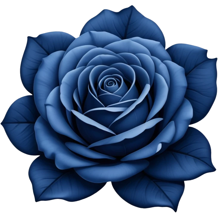 Navy blue rose emoji