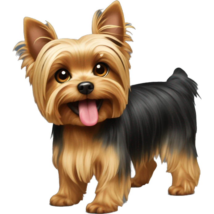 yorkie with tongue out emoji