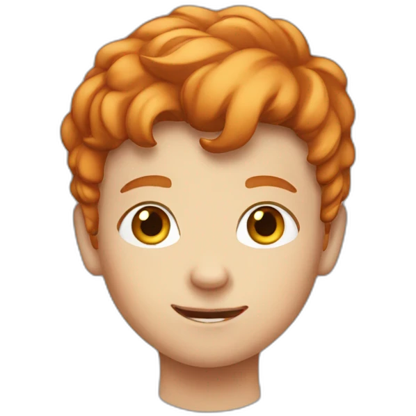 Child boy with ginger hair and frekles emoji