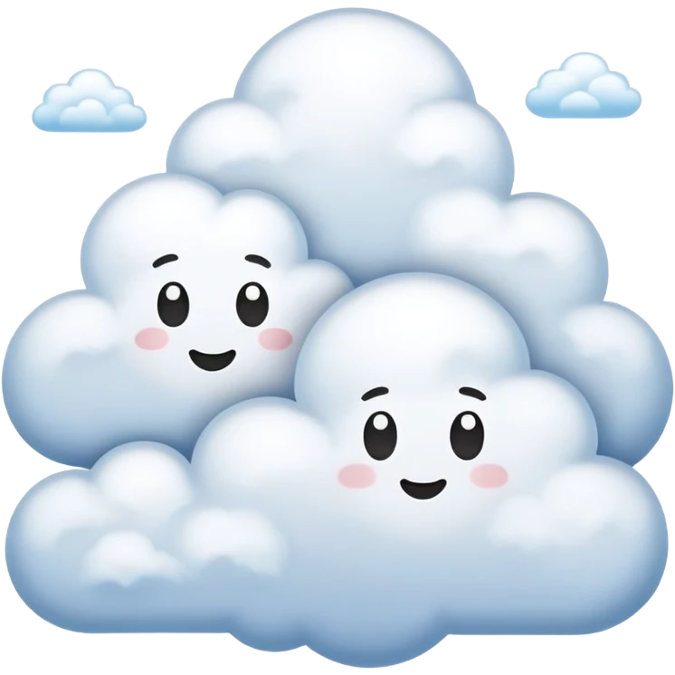 People shaped clouds  emoji