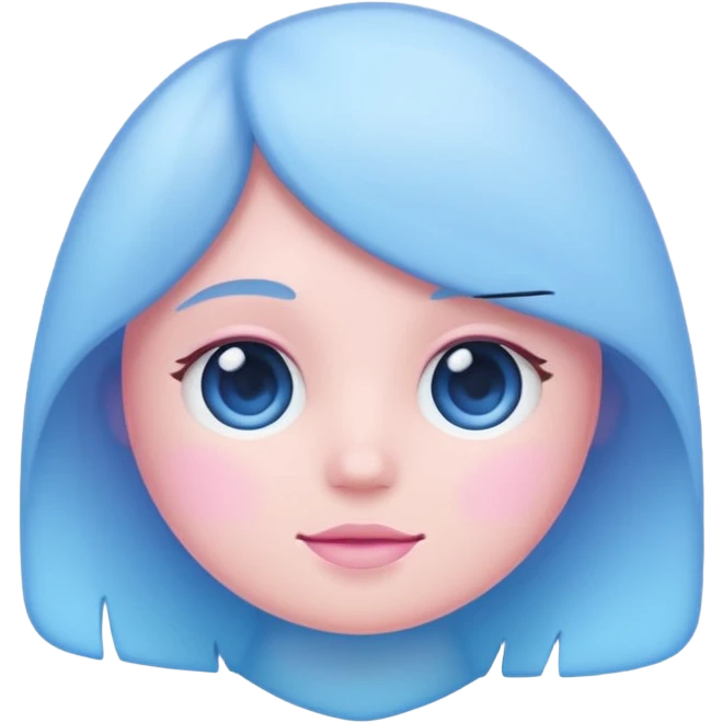 light pink and blue emoji