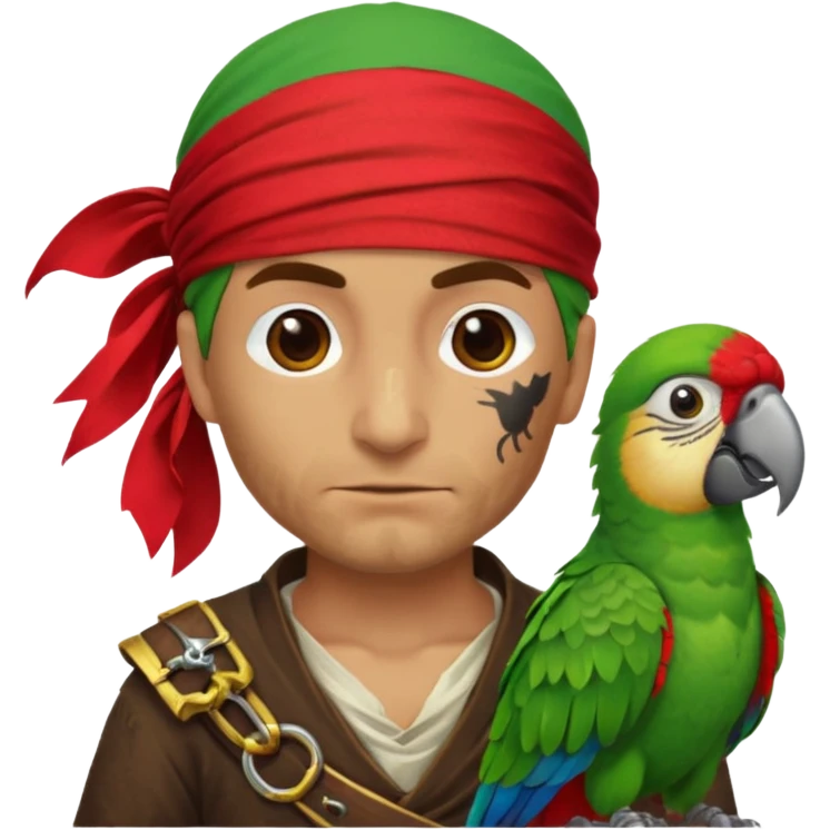 pirate and parrot emoji