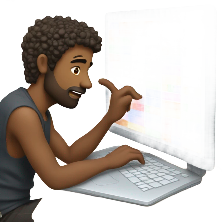 Ugly white man dating a spreadsheet  emoji