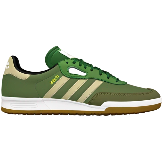 khaki green adidas samba emoji