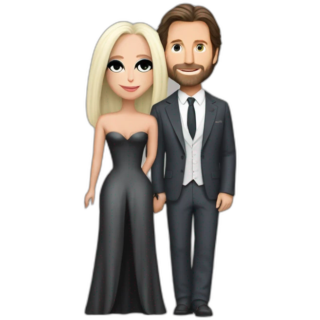 Lady Gaga et Bradley Cooper emoji