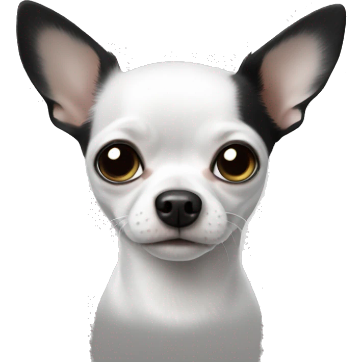 Black and white chihuahua  emoji