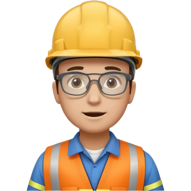 engineer looking up to the left emoji