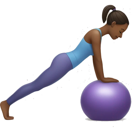 Girl workouts Pilates emoji