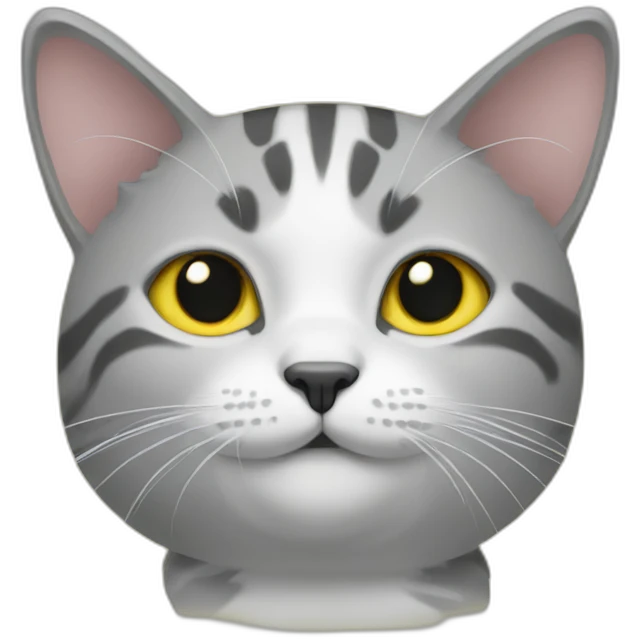 2 Cats 1 yellow  and 1 grey emoji