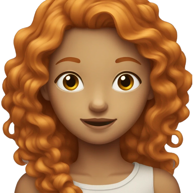 Beautiful ginger girl  emoji