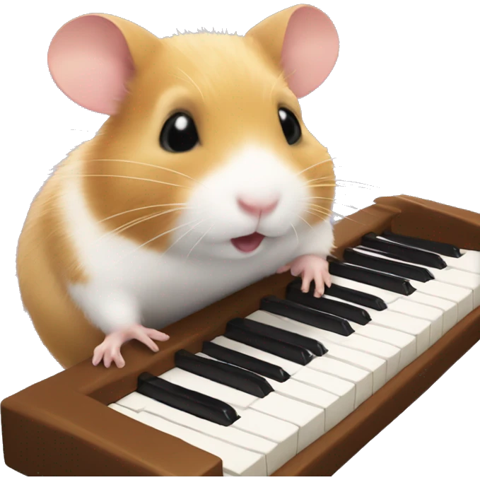 hamster plays piano emoji