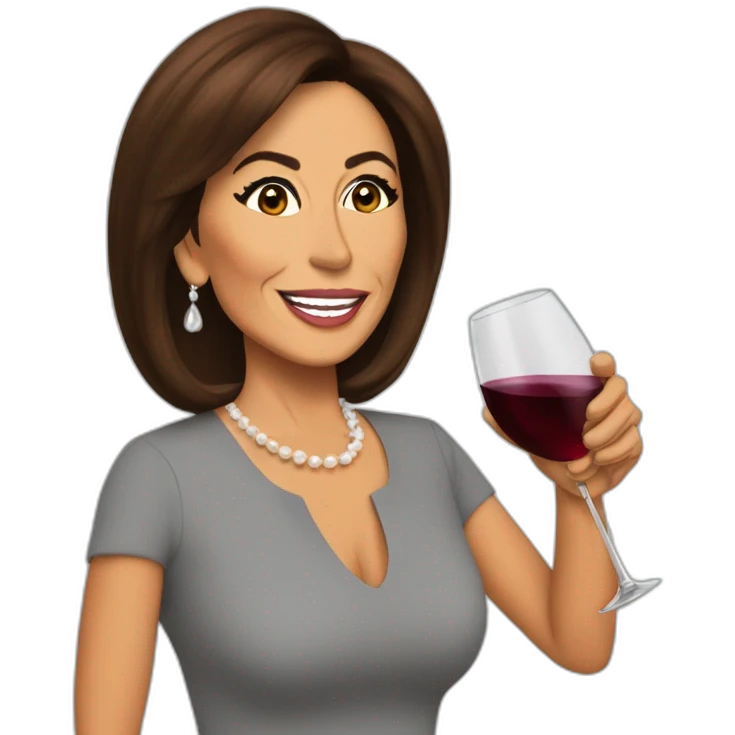 jeanine pirro drinking wine emoji