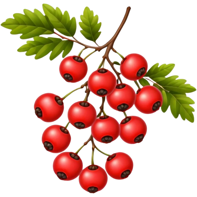 rowan/mountain ash berries, simple emoji