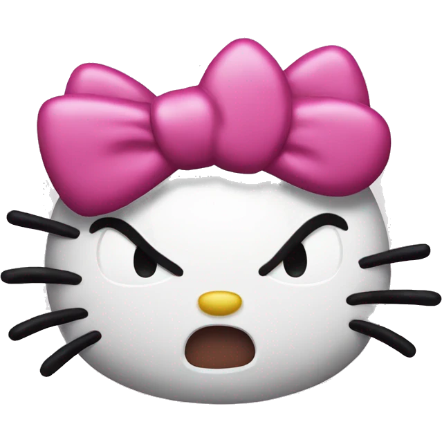 Mad hello kitty emoji