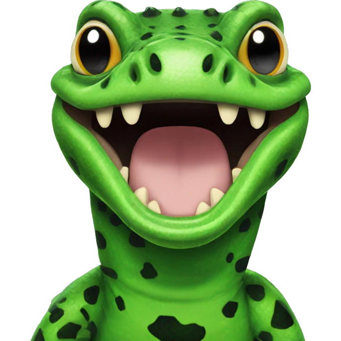 Green Gila Monster Face emoji