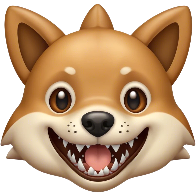 Dog with shark teeth  emoji