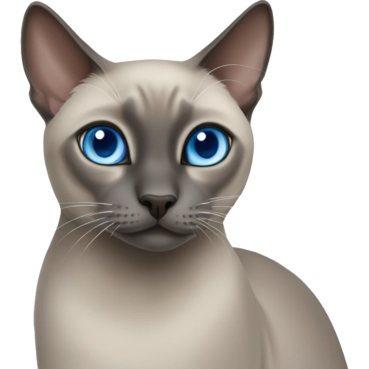 Blue mink tonkinese cat with blue eyes emoji