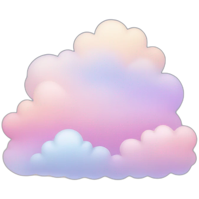 Pastel gradient hue clouds emoji