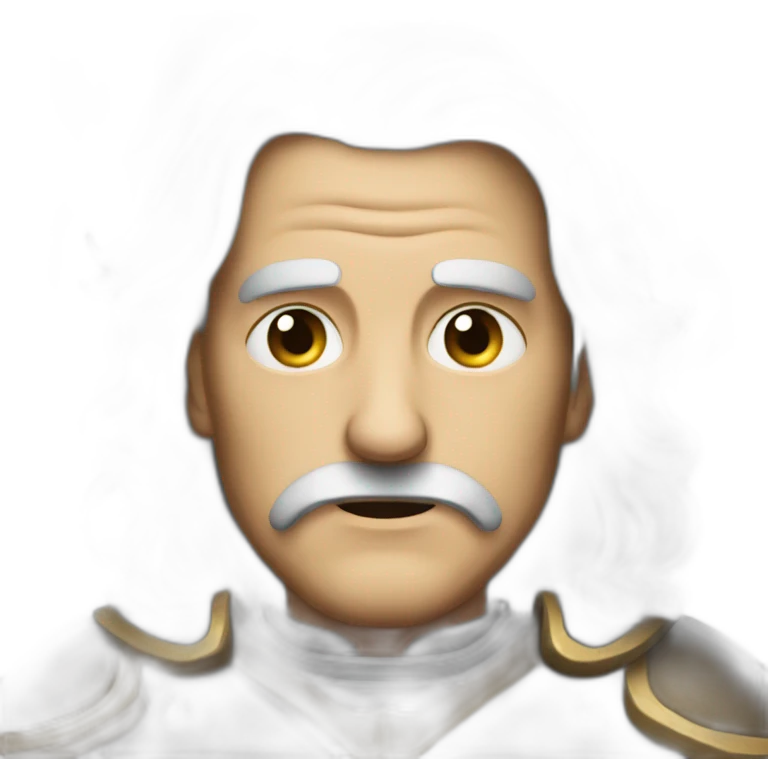 a serious old knight emoji