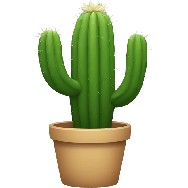 Cactus without flower emoji