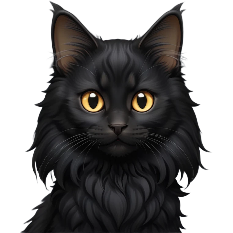cinematic-black-maine-coon-kitten-portrait-emoji,-head-tilted-playfully-and-inquisitively,-sleek--black-fur,-simplified-yet-adorable-features,-highly-detailed,-glowing-with-a-warm,-friendly-glow  emoji