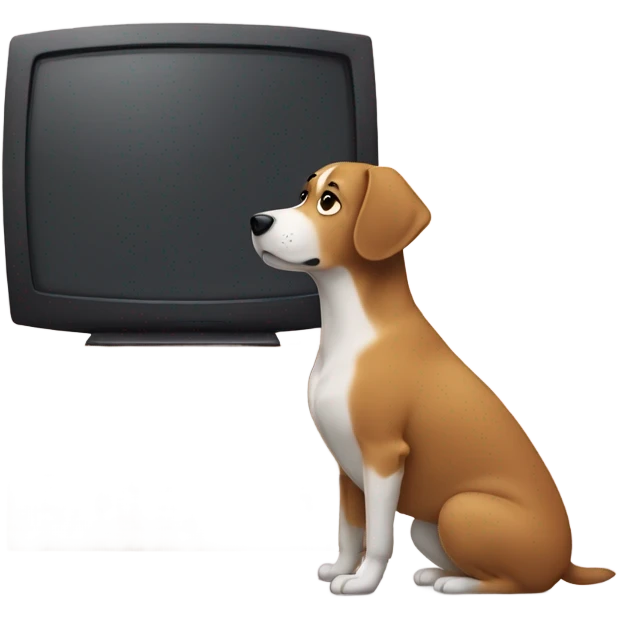 Dog watching tv emoji