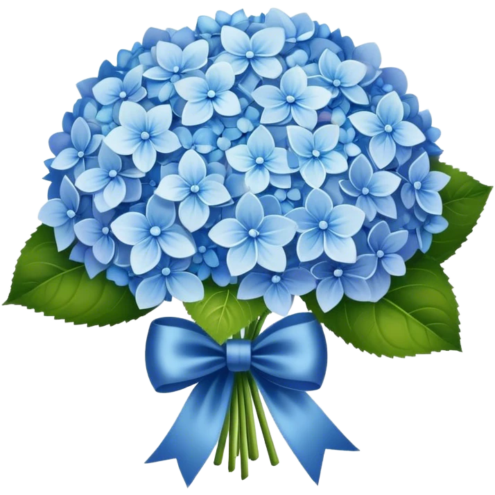 Hydrangea bouquet with bow  emoji