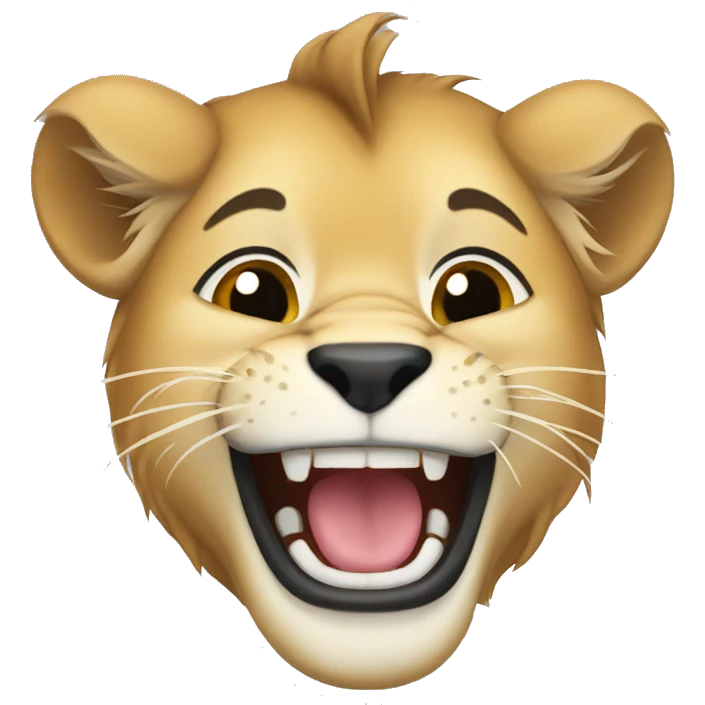 lioness laughing emoji