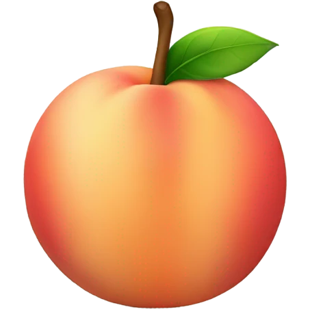 Peach with red lips emoji