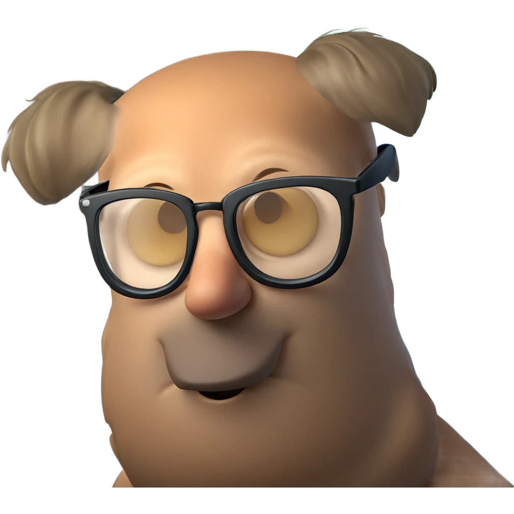 lonely figure with glasses emoji