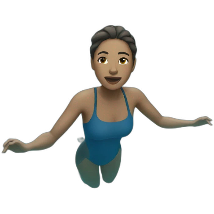 a woman swimming in the Atlantic ocean emoji
