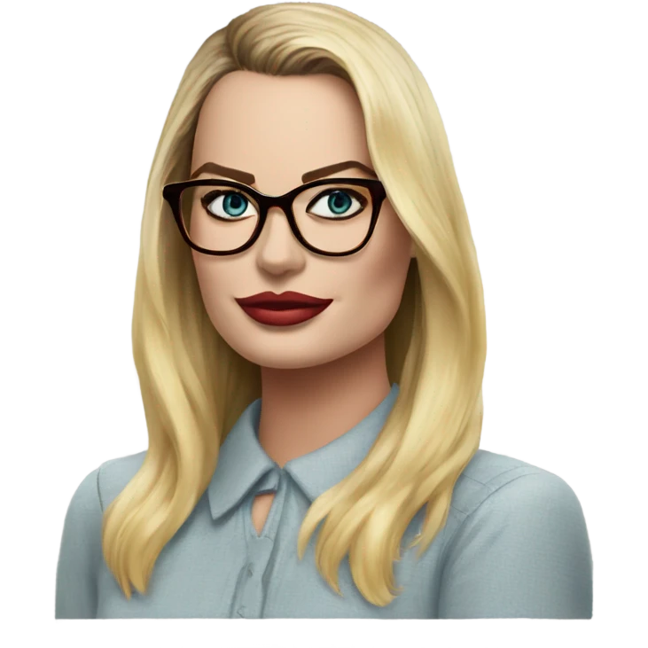 :Margot Robbie: glasses  emoji