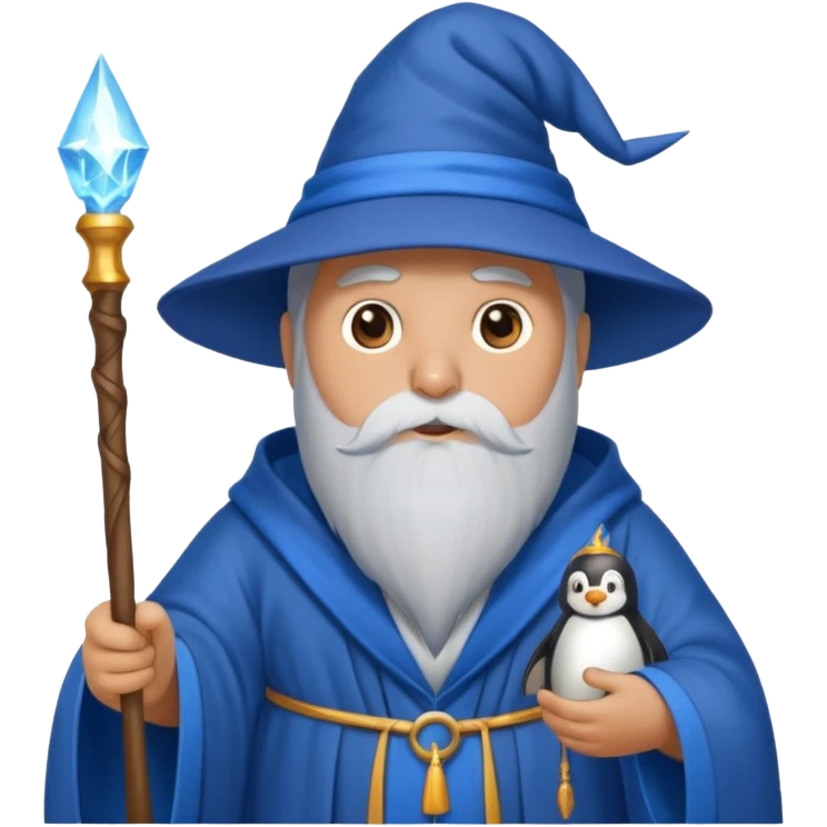 Penguin Wizard emoji