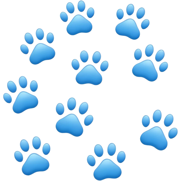 Weiße pfotenabdrücke emoji