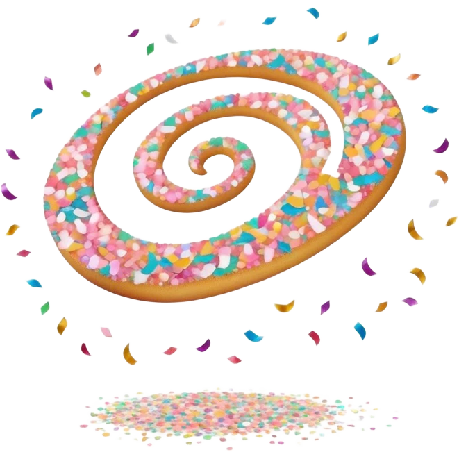 Cinematic Realistic Sparkles & Sprinkles, a delicate swirl of tiny, multicolored sugar confetti and edible glitter, scattered across a smooth reflective surface, each speck glinting under soft ambient light, glowing vibrantly with a dreamy and magical charm. emoji