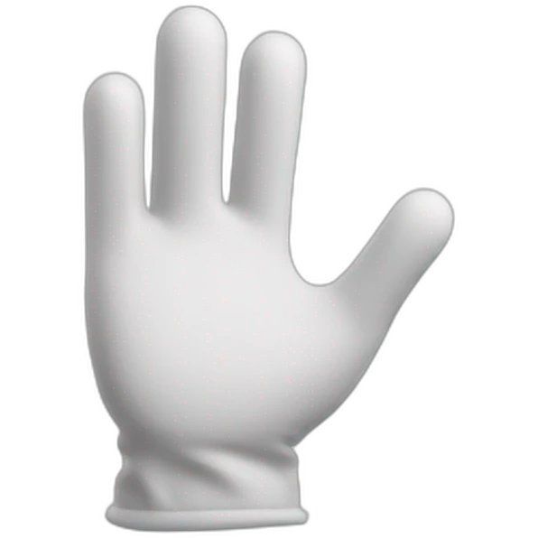 gloved white hand making ok gesture emoji