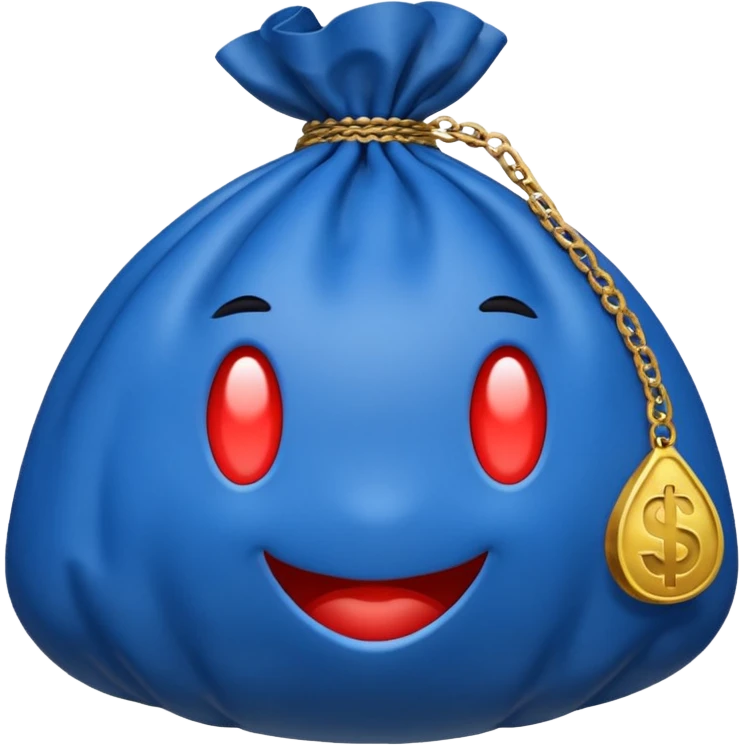money bag blue (#00A3E0) and red (#F9423A) emoji