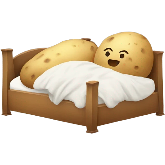 Potato in bed emoji
