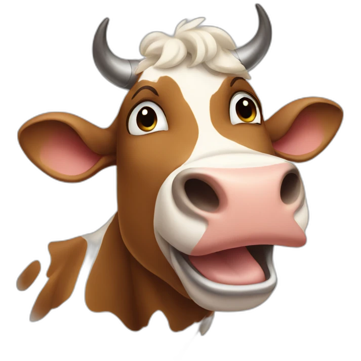 Cow singing emoji