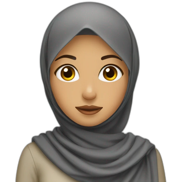 Algérien girl with hijab emoji