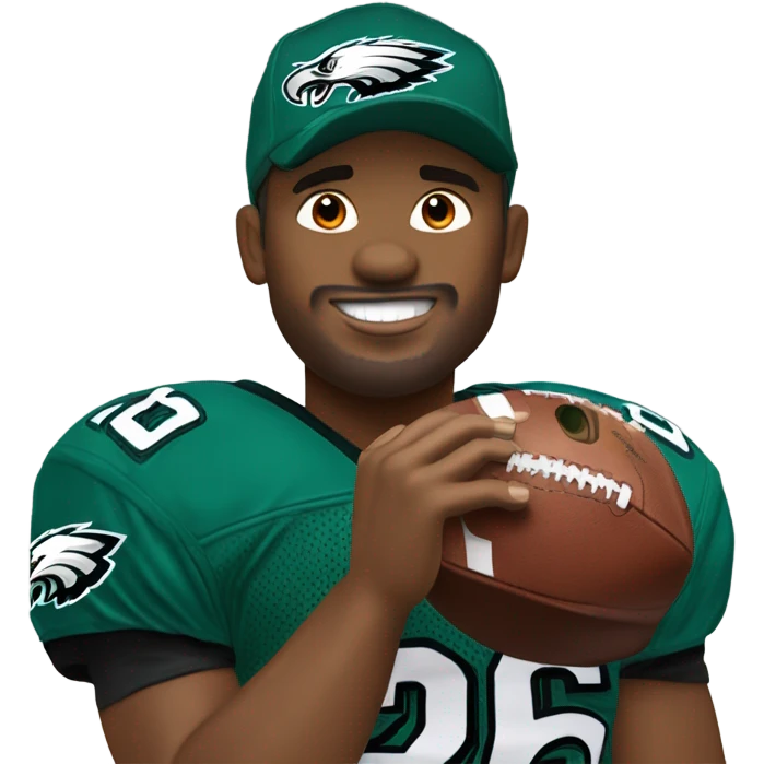 Philadelphia eagles Kelly green #26 Super Bowl victory emoji