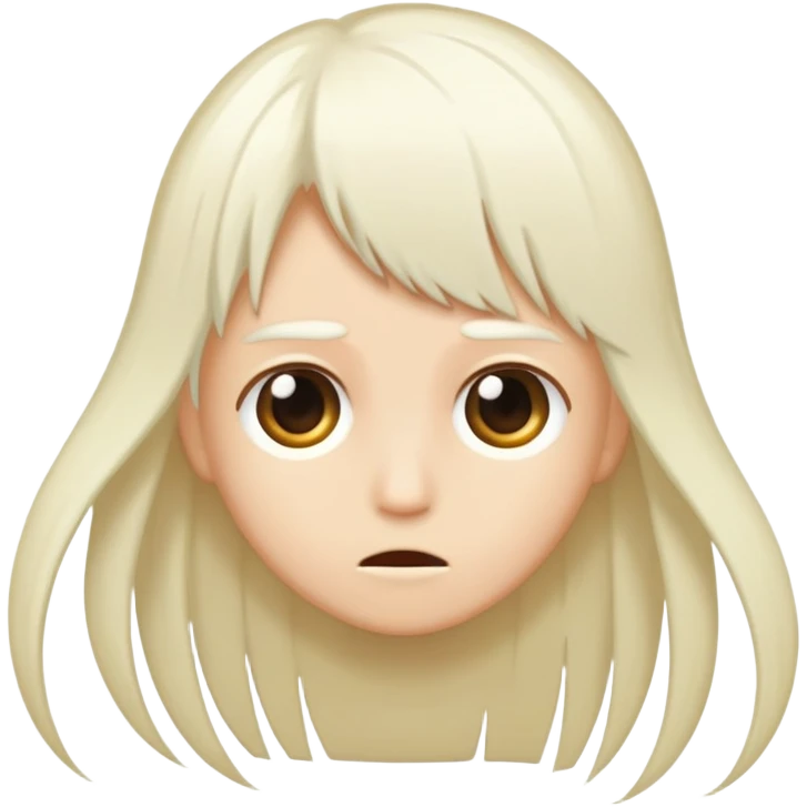 unhealthy  white strand of hair emoji