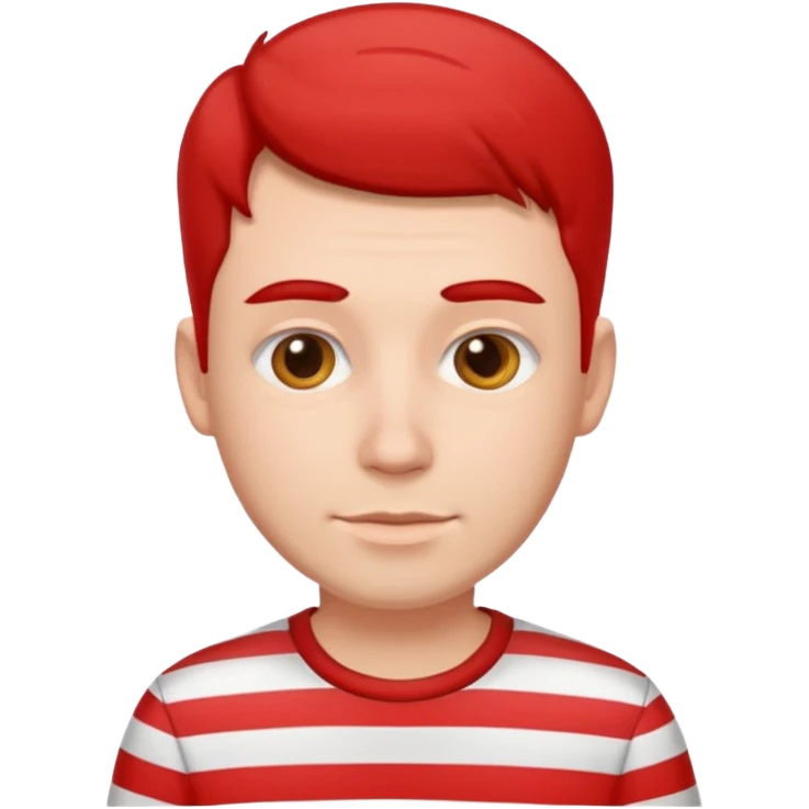 Men  with Shirt red Striped  emoji