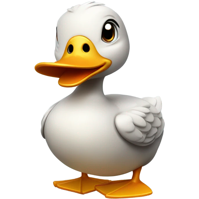3d angry cute duck emoji