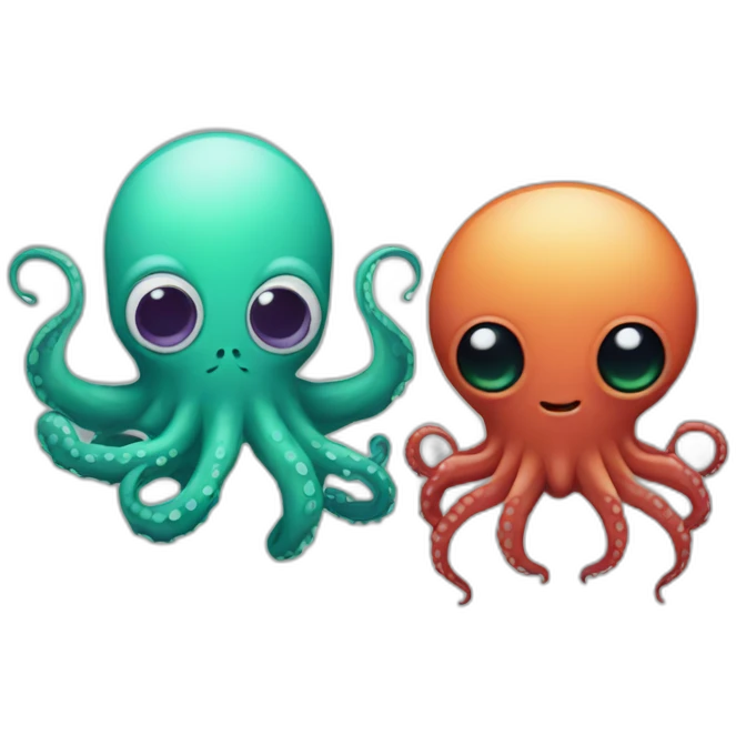 Octopus and spider like alien emoji