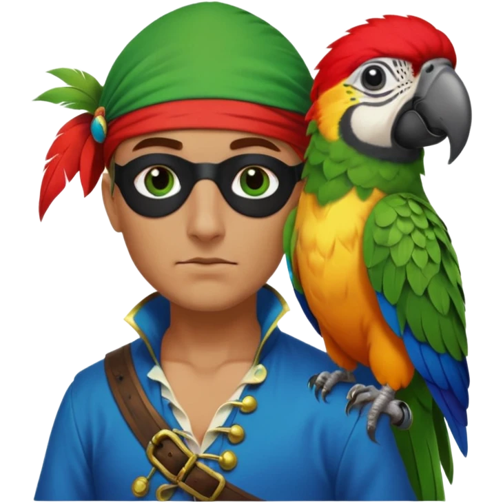 pirate and parrot emoji